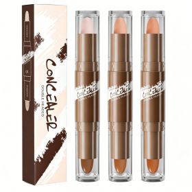 3PCS Dual-Ended Contour Stick, 2-in-1 Highlighter & Bronzer Stick, Waterproof Long-Lasting Contour And Highlight Makeup Pen