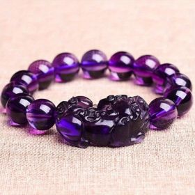 Purple Wealth Summons Feng Shui Bracelet - Attracts Prosperity, Brings Good Luck, Protects Wealth And Promotes Spiritual Growth (Option: Purple)