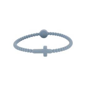 Simple Thin Cross Silicone Bracelet (Option: M Code No 13)