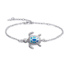 Hawaii Ocean Turtle Anklet Opal Anklet (Option: Blue)