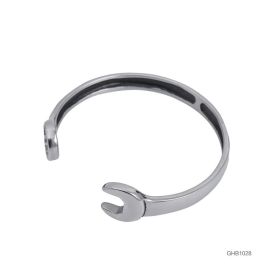 Stainless Steel Personalized Simple Wrench Screw Popular Titanium Steel Bracelet (Option: Steel Color)