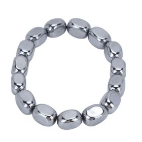 Terahertz Bracelet Energy Stone Loose Elastic Natural Beads Terahertz Bracelet For Women Men (Option: Default)
