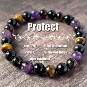 Tigereye Protection Bracelet Men And Women European And American Style (Option: L0473)