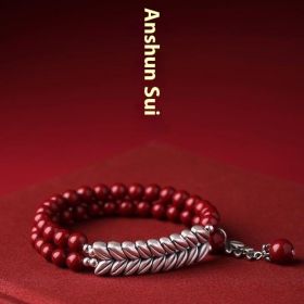 Cinnabar Purple Gold Sand Bracelet Wheat Section (Option: 6mm Double Ring Wheat)