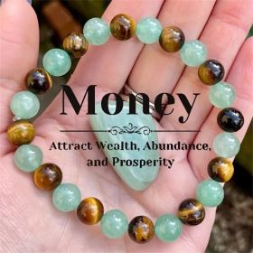 Tigereye Green Aventurine Natural Bracelet Female High Sense Ornament (Option: L0342-8mm Beads)