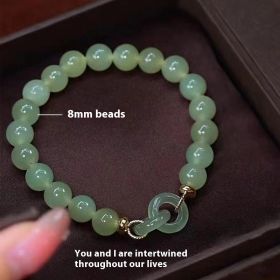 Ring Buckle Chalcedony Simple Bracelet Bracelet Female Light Luxury (Option: Bracelet Round Buckle-17cm)