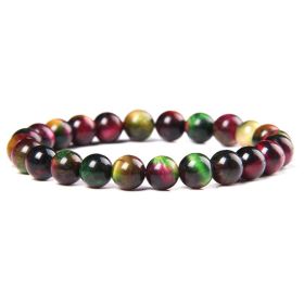 Natural Stone Color Scattered Beads 8mm Bead Bracelets (Option: FD6291 19CM)