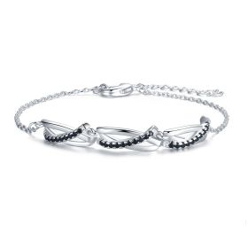 Creative Ring Bracelet Jewelry Light Luxury Zircon (Option: Black)