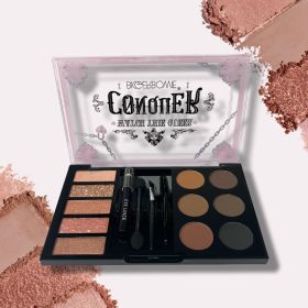 Eyebrow Enhancers Cream Powder Palette,Eyebrow Powder And Eyebrow Card (Option: Pink)
