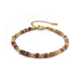 Colorful Natural Shell Hand-woven Beads Retro Twin (Option: BKS230006A)