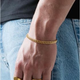 Cuban Bracelet (Option: Gold-5mm 8inch)