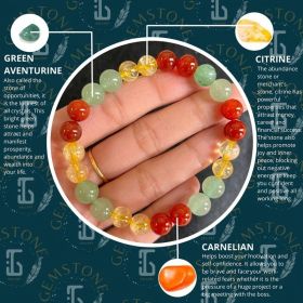8mm Yellow Beaded Bracelet Bracelet Hand (Option: Multicolor)