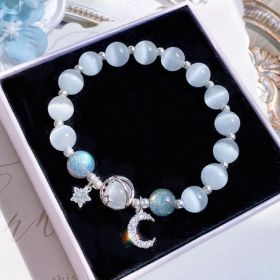 Lucky Beads Vintage Gray Moonstone Bracelet (Option: Gray Xingyue Bracelet)