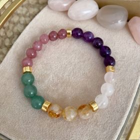 Peach Blossom Natural Stone Bracelet Female High Sense (Option: Cz014)
