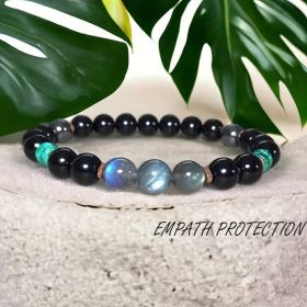 8mm Beaded Bracelet (Option: Green)
