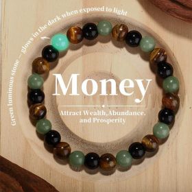 Green Luminous Stone Glows In The Dark Charges With Light 22g 22cm Ideal Gift For Wealth Success & Positive Vibes Home Decor (Option: Luminous Green)